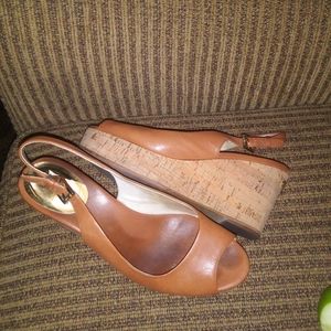 Michael Kors Brown Wedge Sandals